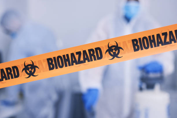 Professional Biohazard technician working in Orchard, TX